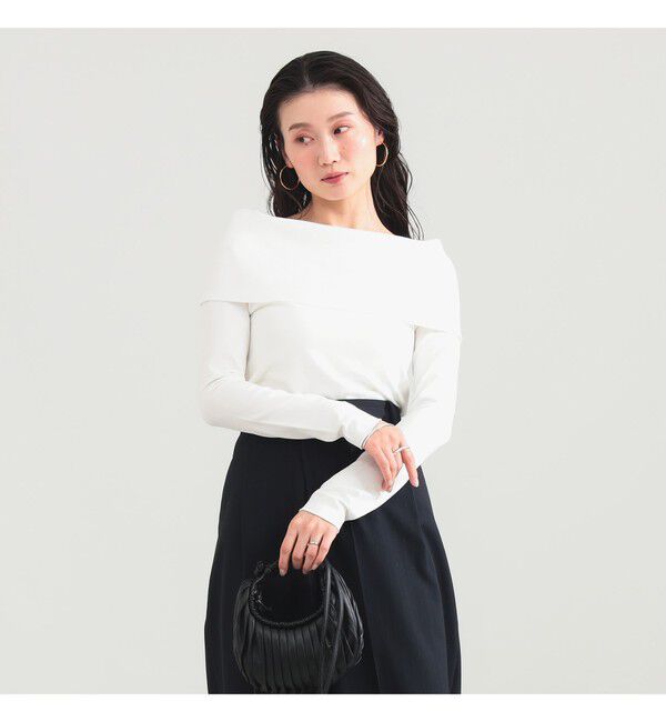 Demi-Luxe BEAMS 「オフショルダー プルオーバーニット」|ニット・セーター|