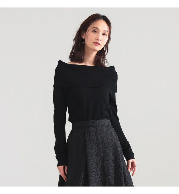 Demi-Luxe BEAMS 「オフショルダー プルオーバーニット」|ニット・セーター|
