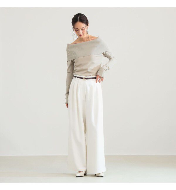 Demi-Luxe BEAMS 「オフショルダー プルオーバーニット」|ニット・セーター|