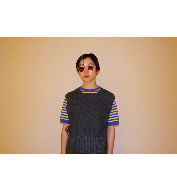 BEAMSBOY「サイド リボン レッドクロス ベスト」|ベスト・ジレ|