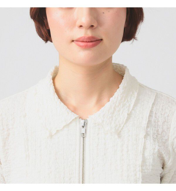 Ray BEAMS 「シュリンクメロー ジップ ポロ カーディガン」|カーディガン|