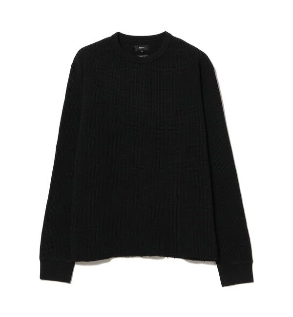 BEAMS「サーマル クルーネック」|Tシャツ・カットソー|BLACK