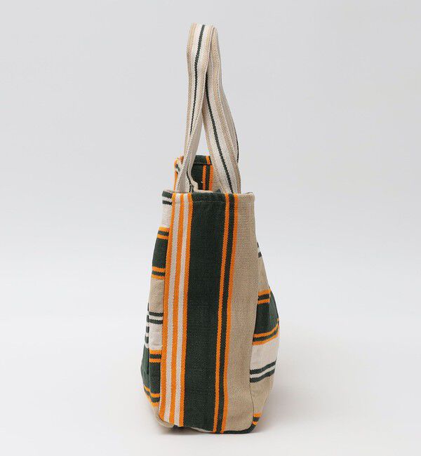 SHIPS「ORIGINAL MADRAS TRADING COMPANY: STRIPE MAT WEAVE TOTE」|トートバッグ|