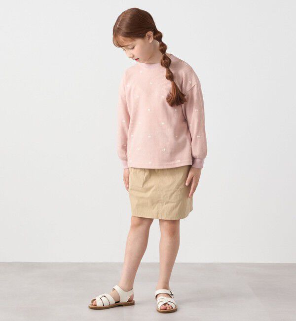 SHIPS any「SHIPS any:〈洗濯機可能〉ワッフル リボン クルーネック プルオーバー<KIDS>」|Tシャツ・カットソー|