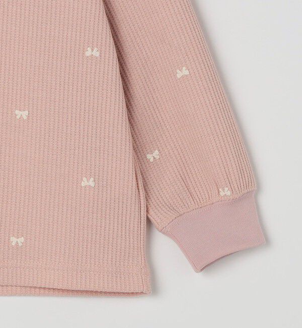 SHIPS any「SHIPS any:〈洗濯機可能〉ワッフル リボン クルーネック プルオーバー<KIDS>」|Tシャツ・カットソー|