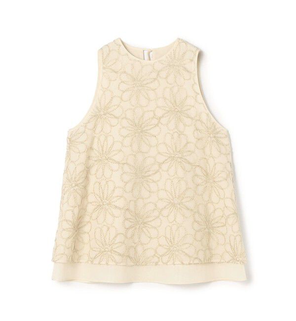 TOMORROWLAND collection「レーヌエンブロイダリー スリーブレスブラウス」|シャツ・ブラウス|42 ライトベージュ
