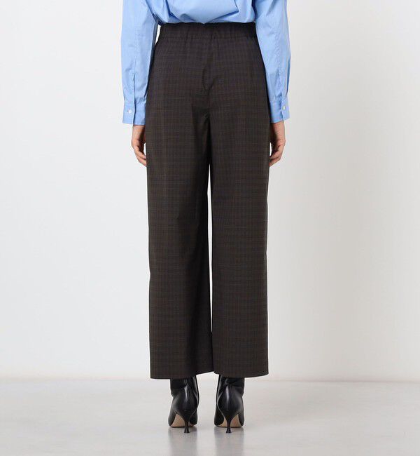 MACPHEE「ポリエステルウールストレッチチェック フレアパンツ」|その他|