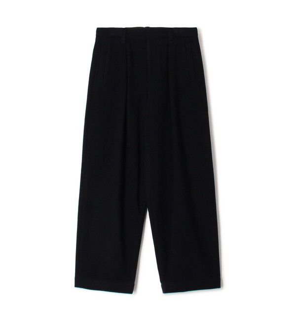 TOMORROWLAND MENS「ウールナイロンビーバー 1プリーツカーブパンツ」|その他|69 ネイビー