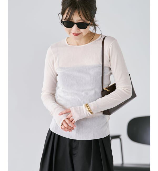 Plage「《追加》Mesh Sheer ロンT 6」|Tシャツ・カットソー|