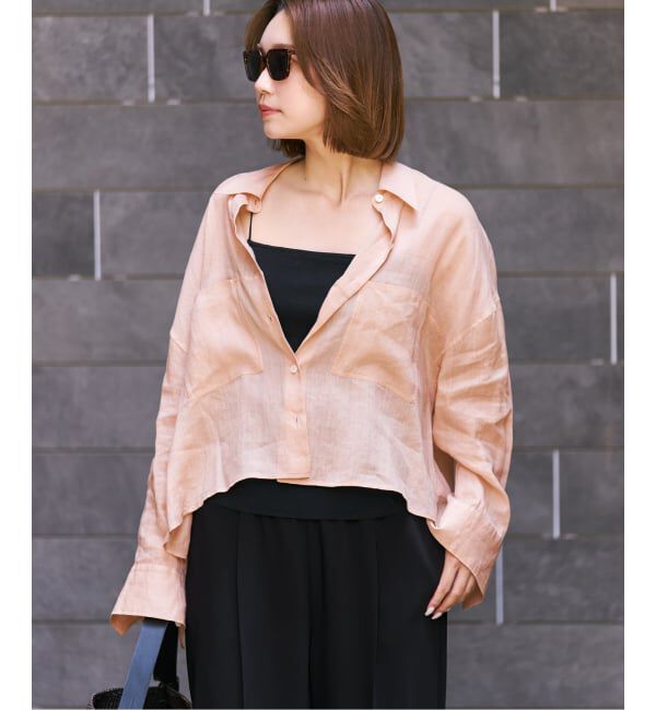 Plage「《追加》RAMIE LYOCELL CROPPED シャツ 3」|シャツ・ブラウス|
