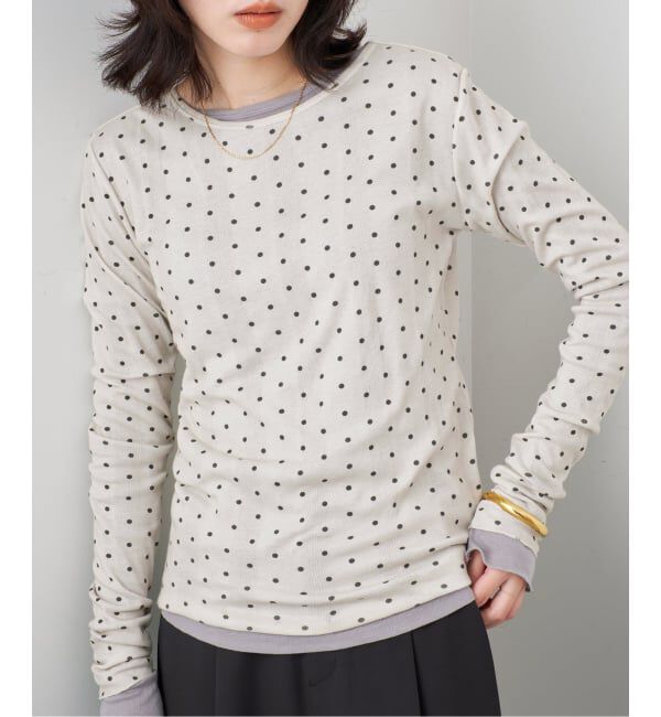 SLOBE IENA「《追加2予約》miller SLOBE別注 SHEER RIB クルーネック」|Tシャツ・カットソー|
