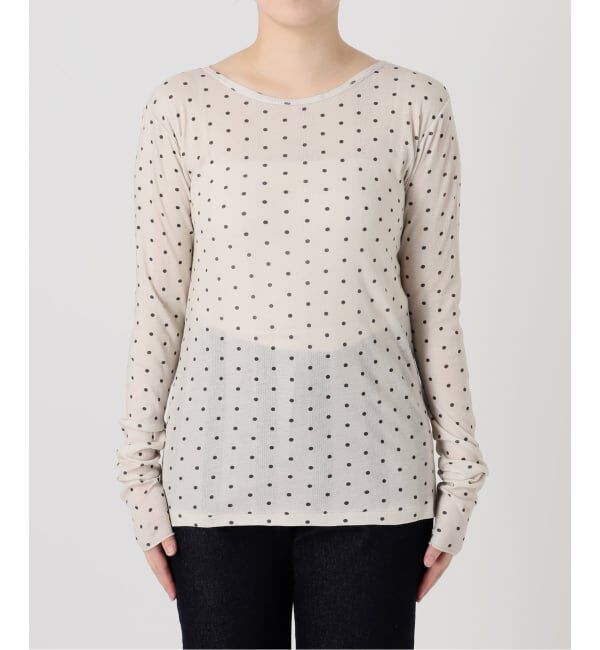 SLOBE IENA「《追加2予約》miller SLOBE別注 SHEER RIB クルーネック」|Tシャツ・カットソー|