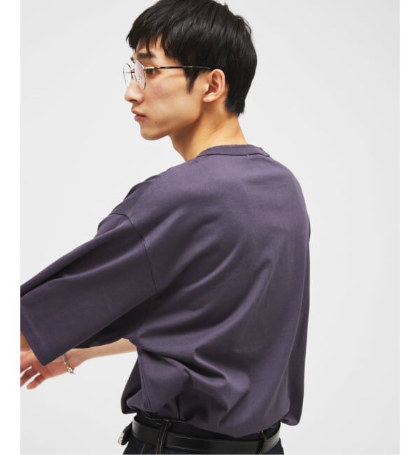 JOURNAL STANDARD「シルケット 2ボタン ヘンリネック Tシャツ」|Tシャツ・カットソー|
