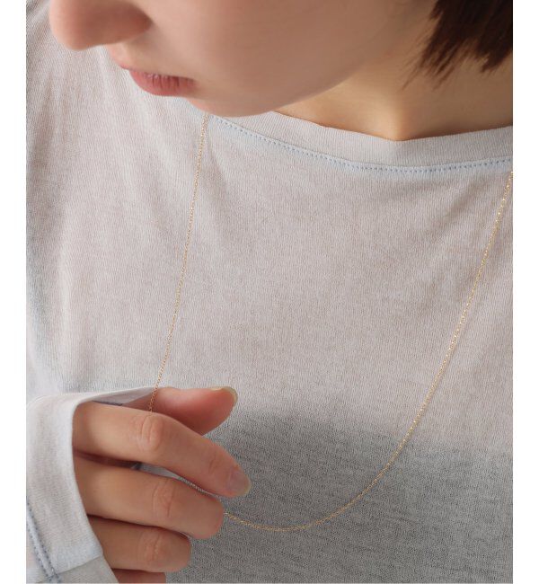 Lilas by Spick&Span「スパイラルアズキチェーン65cmネックレス K10」|ネックレス|ゴールド