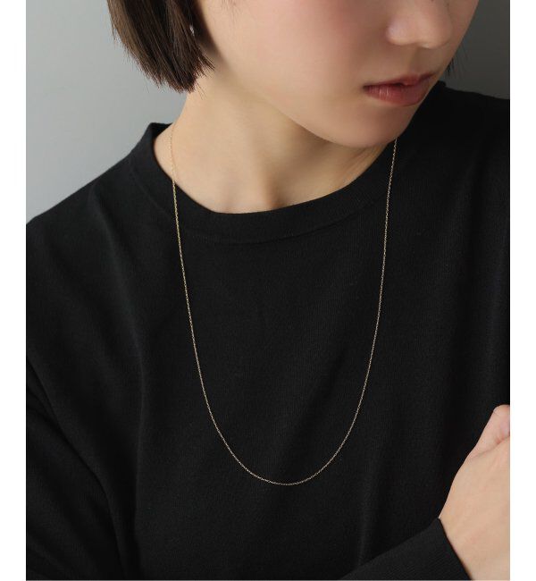 Lilas by Spick&Span「スパイラルアズキチェーン65cmネックレス K10」|ネックレス|