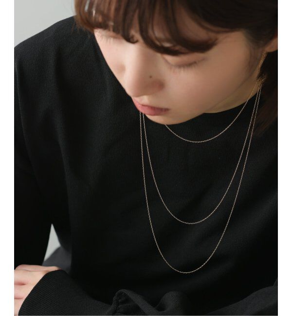 Lilas by Spick&Span「スパイラルアズキチェーン65cmネックレス K10」|ネックレス|