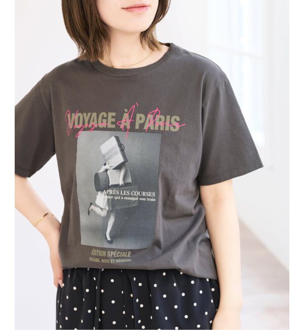 U by SPICK&SPAN「《WEB限定 / 追加》TRICOMER VOYAGE A PARIS GIRL TEE 2」|Tシャツ・カットソー|