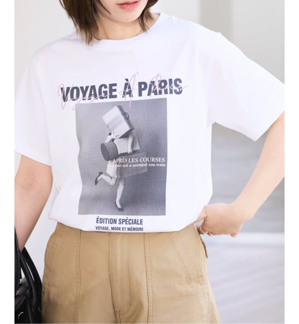 U by SPICK&SPAN「《WEB限定 / 追加》TRICOMER VOYAGE A PARIS GIRL TEE 2」|Tシャツ・カットソー|