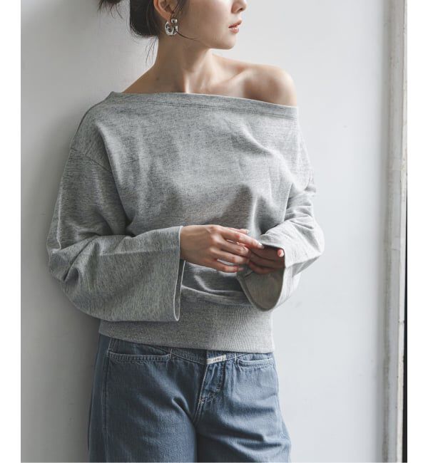 NOBLE「《予約》CLOSED/クローズド Off-shoulder sweatshirt」|Tシャツ・カットソー|