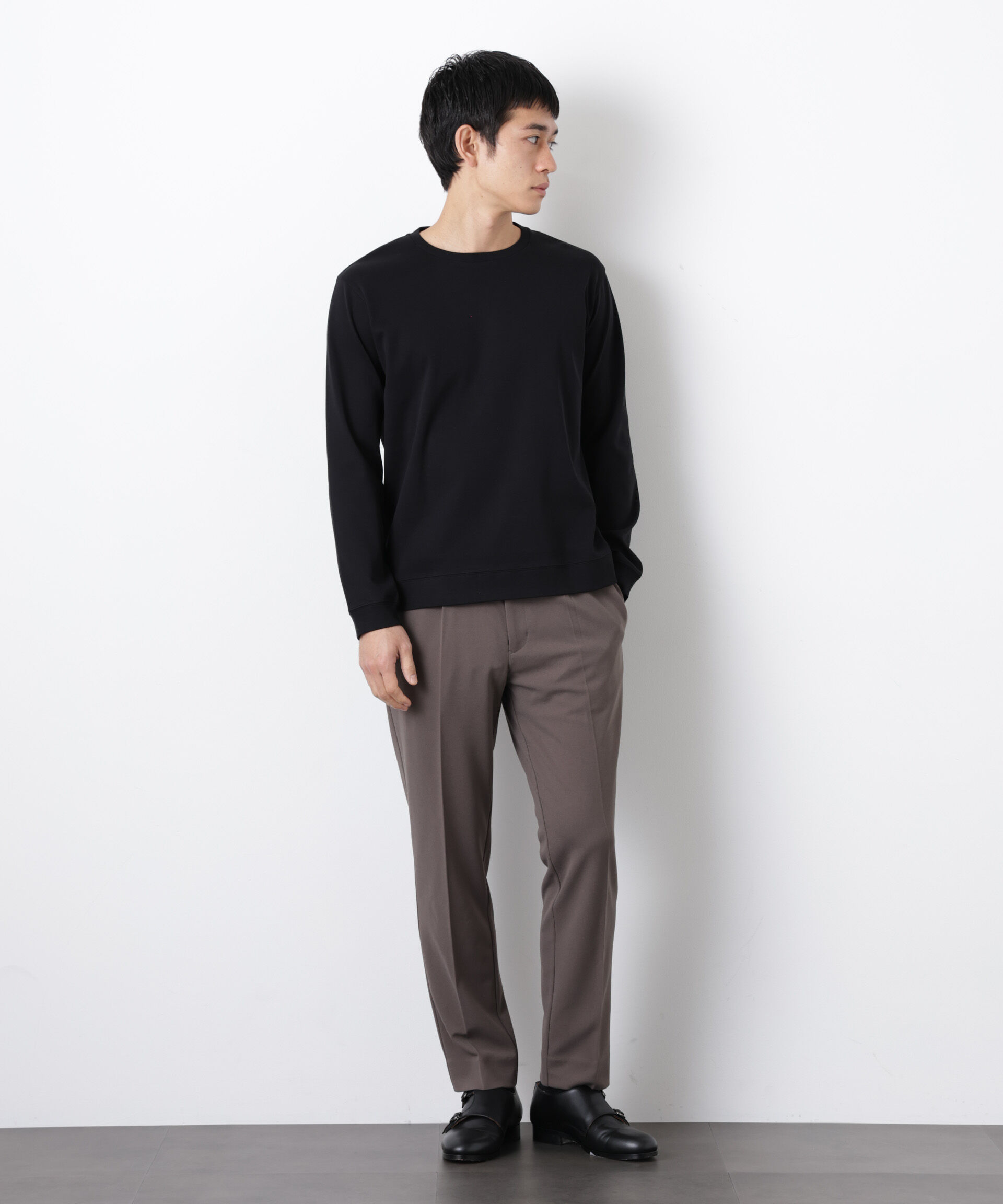 nano･universe「「FORMAL JERSEY」クルーネックカットソー長袖」|Tシャツ・カットソー|