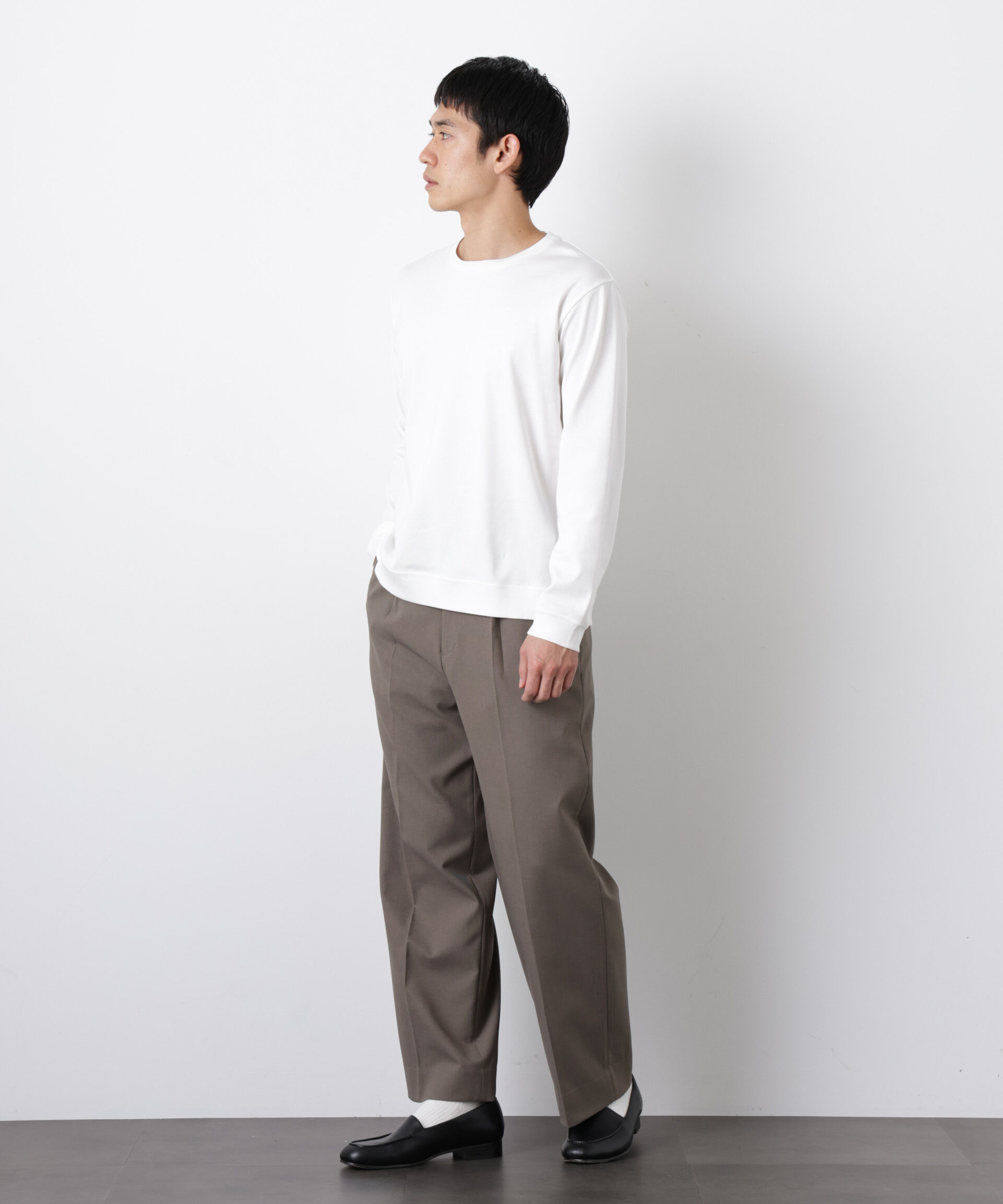 nano･universe「「FORMAL JERSEY」クルーネックカットソー長袖」|Tシャツ・カットソー|