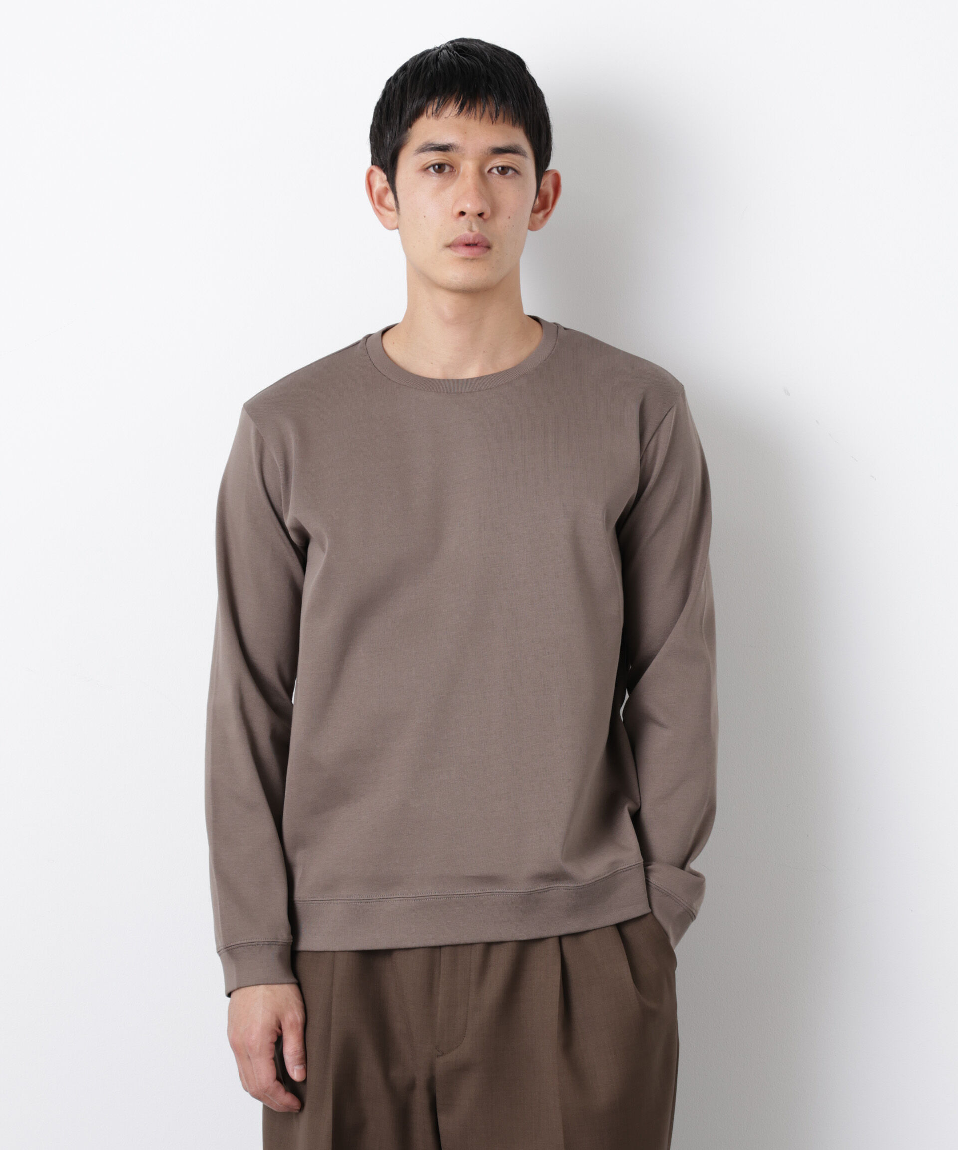 nano･universe「「FORMAL JERSEY」クルーネックカットソー長袖」|Tシャツ・カットソー|