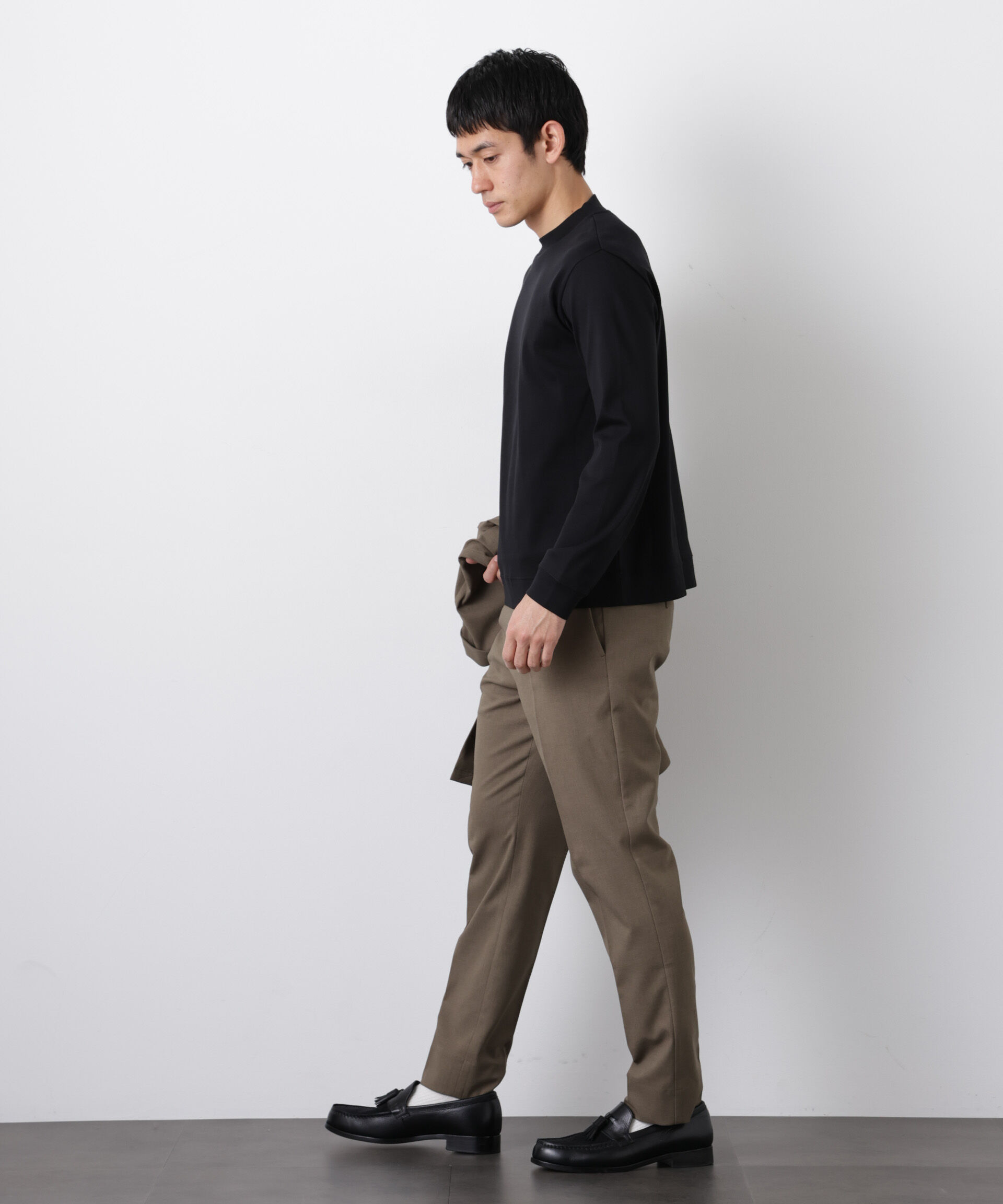 nano･universe「「FORMAL JERSEY」モックネックカットソー長袖」|Tシャツ・カットソー|