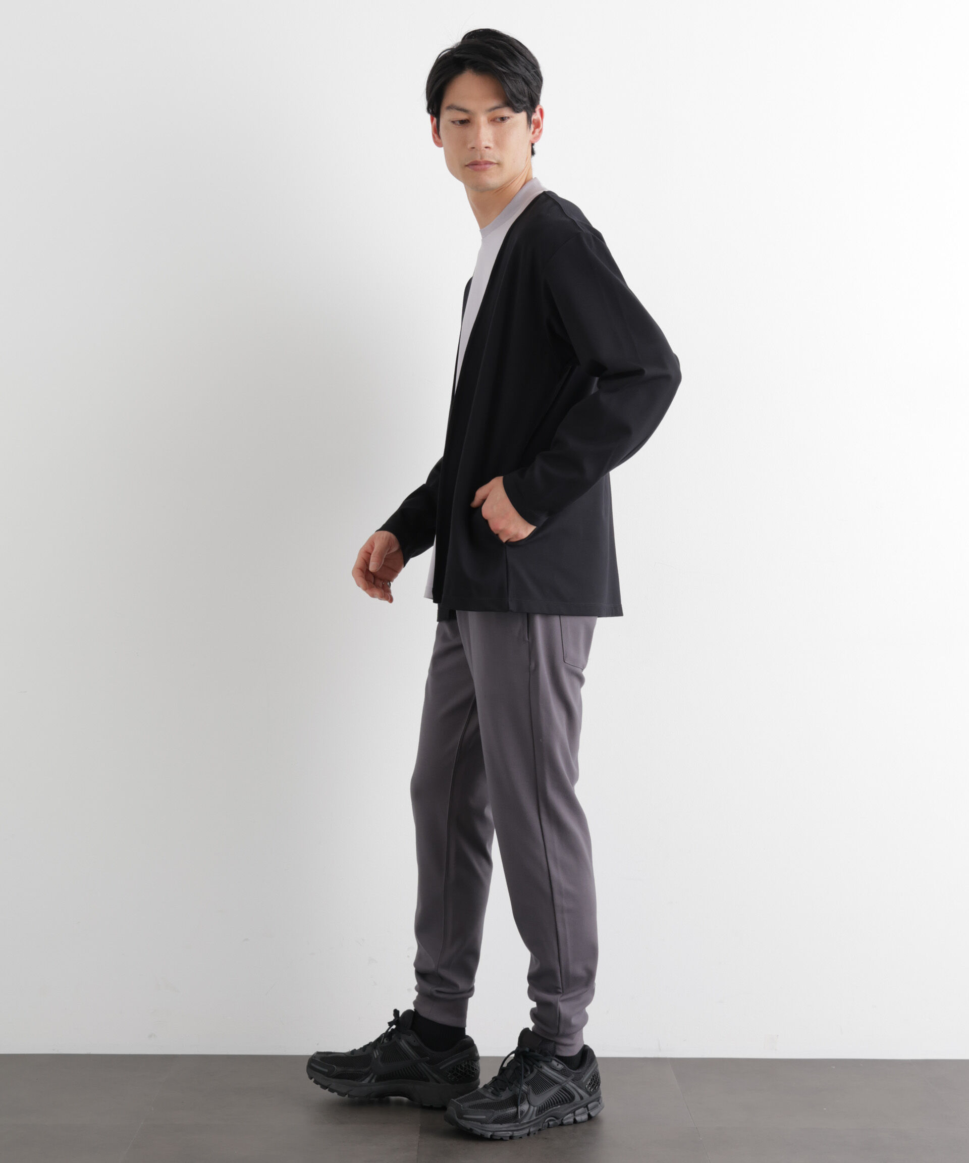 NANO universe「「Meaningful Continuity」coveross(R) レーヨンジャージートッパーカーディガン」|Tシャツ・カットソー|