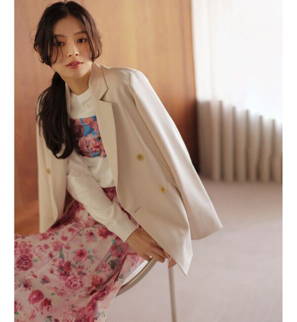 組曲「【Flower Collection】プリントロングTシャツ」|Tシャツ・カットソー|