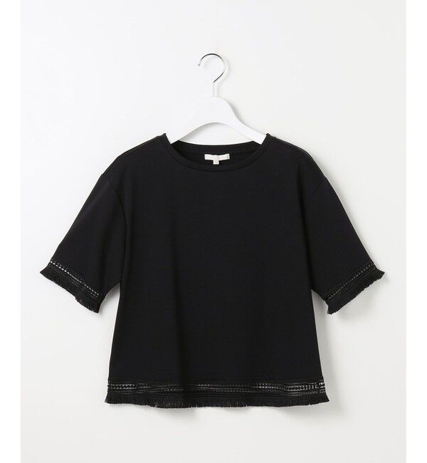 自由区「【SHIHOさん着用】コンパクトハイゲージフリンジ Tシャツ」|Tシャツ・カットソー|