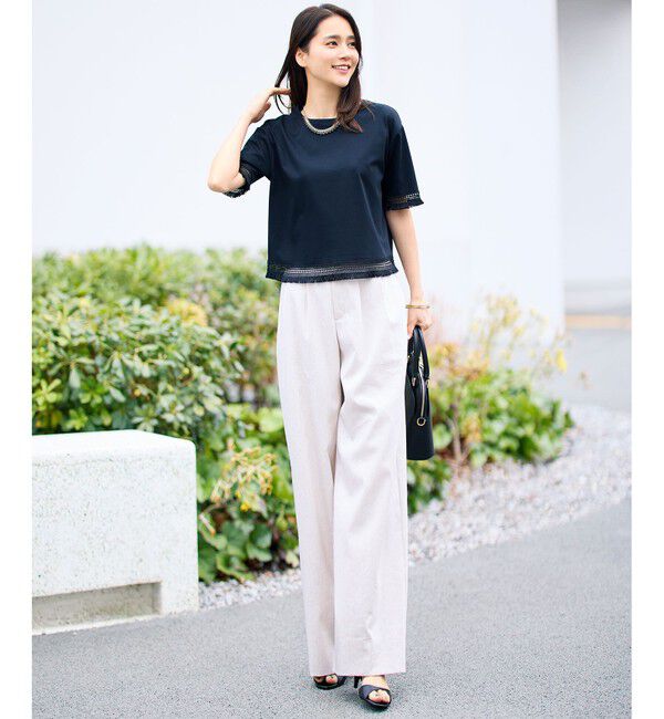 自由区「【SHIHOさん着用】コンパクトハイゲージフリンジ Tシャツ」|Tシャツ・カットソー|