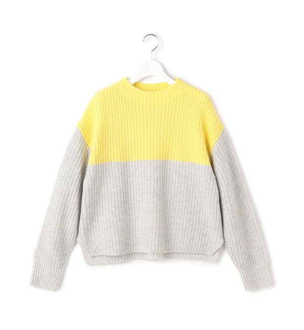 23区「【洗える】ウールカシミヤ カラーブロック バルキー ニット」|ニット・セーター|