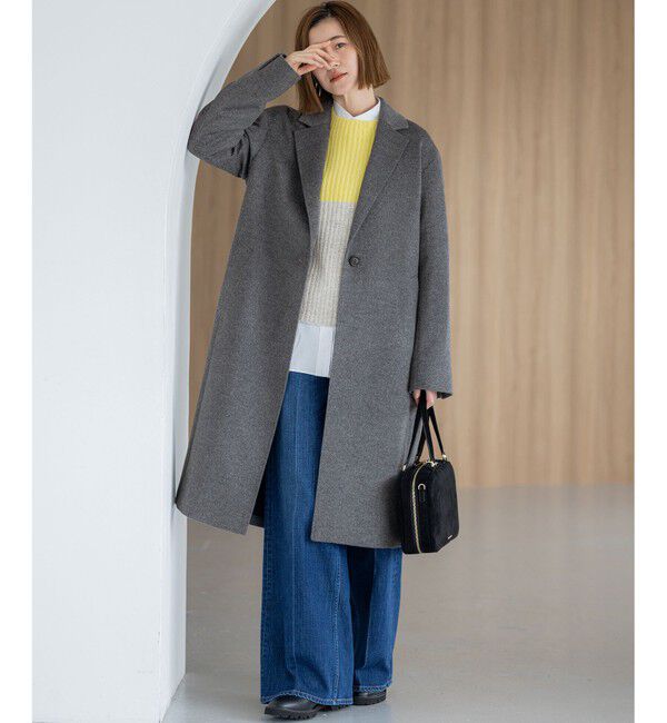 23区「【洗える】ウールカシミヤ カラーブロック バルキー ニット」|ニット・セーター|