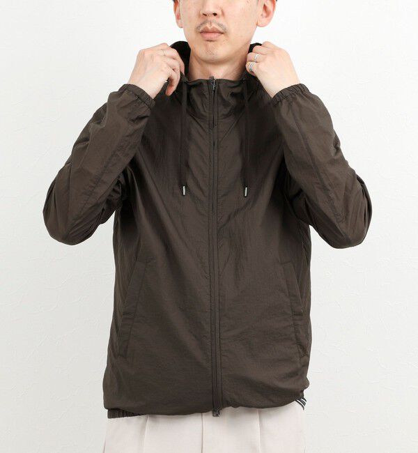 NOLLEY'S goodman「【HERNO】MICRO RIPSTOP NYLON HOODIE」|ブルゾン・スタジャン|
