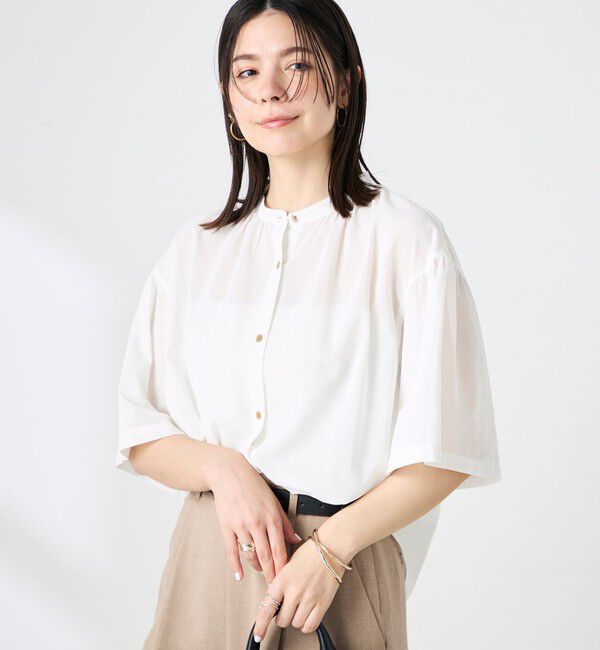 NOLLEY'S「【BECシリーズ】ウォッシャブル袖2ＷAYシアーボイルブラウス」|シャツ・ブラウス|