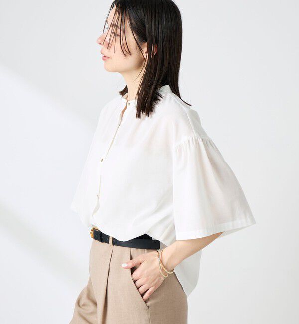 NOLLEY'S「【BECシリーズ】ウォッシャブル袖2ＷAYシアーボイルブラウス」|シャツ・ブラウス|