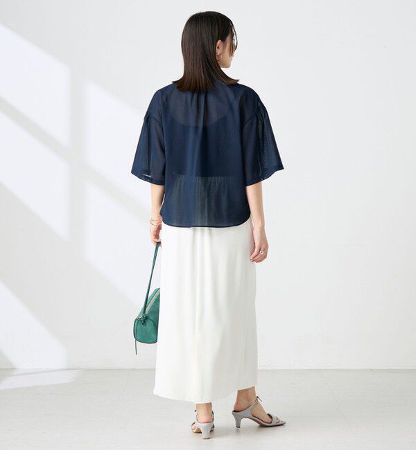 NOLLEY'S「【BECシリーズ】ウォッシャブル袖2ＷAYシアーボイルブラウス」|シャツ・ブラウス|