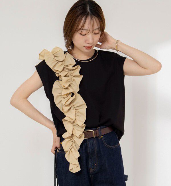 NOLLEY'S「【WEB限定】フリルTシャツ」|Tシャツ・カットソー|
