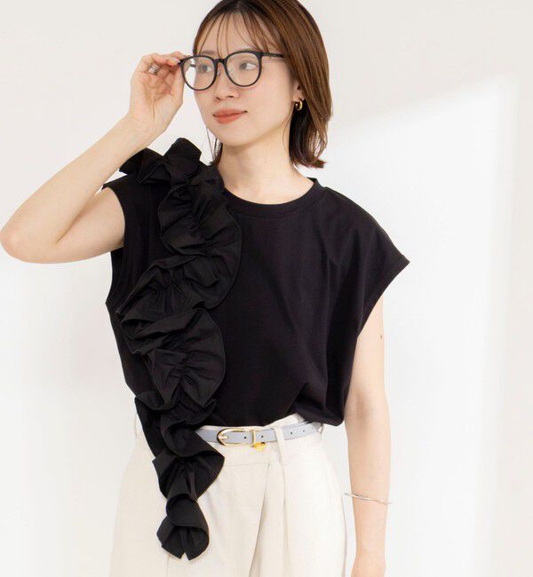 NOLLEY'S「【WEB限定】フリルTシャツ」|Tシャツ・カットソー|