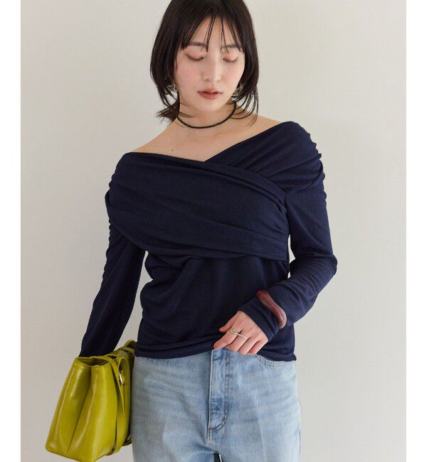 VIS「シアードレープトップス/イージーケア」|Tシャツ・カットソー|ネイビー(40)