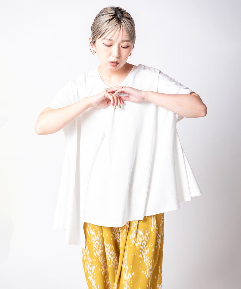  「アシンメトリーフレアープルオーバー」|Tシャツ・カットソー|