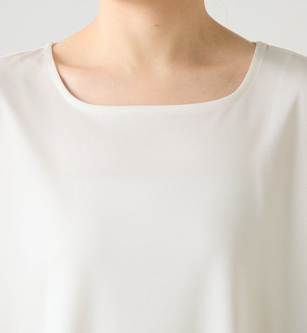  「【伸びるサテン素材/吸湿速乾/インナーにも◎】ストレッチサテンTシャツ」|Tシャツ・カットソー|