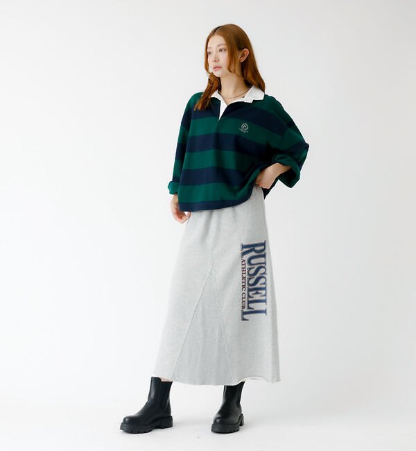 Rouge vif「【PARROTT CANVAS/パロットキャンバス】クロップド ワイド ラガーシ」|Tシャツ・カットソー|