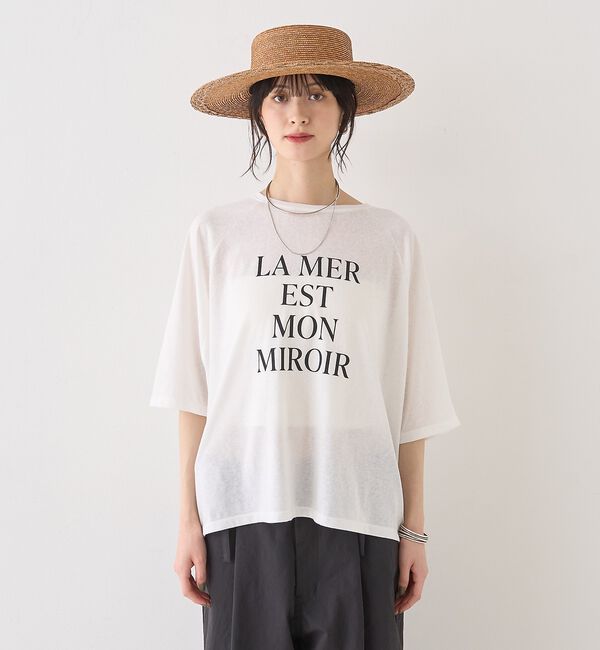 Rouge vif「シアーロゴオーバーサイズTシャツ」|Tシャツ・カットソー|