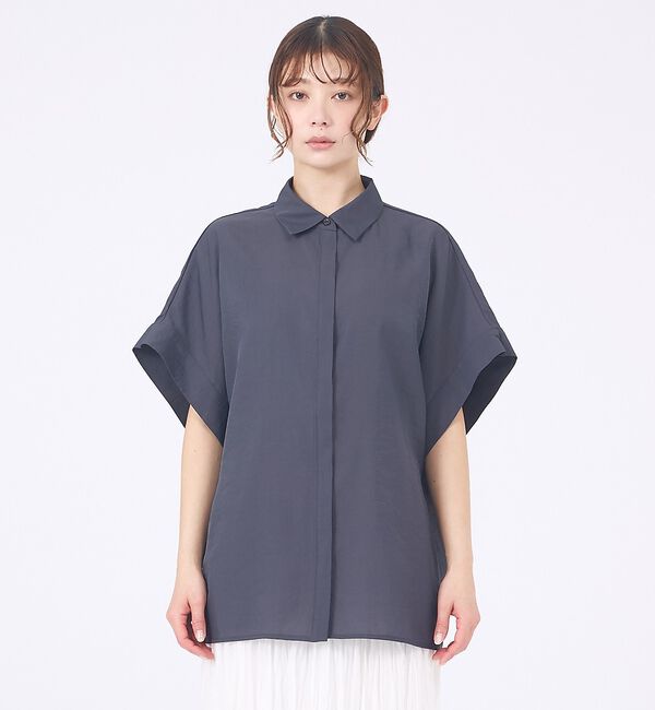 abahouse mavie「【着痩せシルエット】フレンチスリーブシャツ」|シャツ・ブラウス|