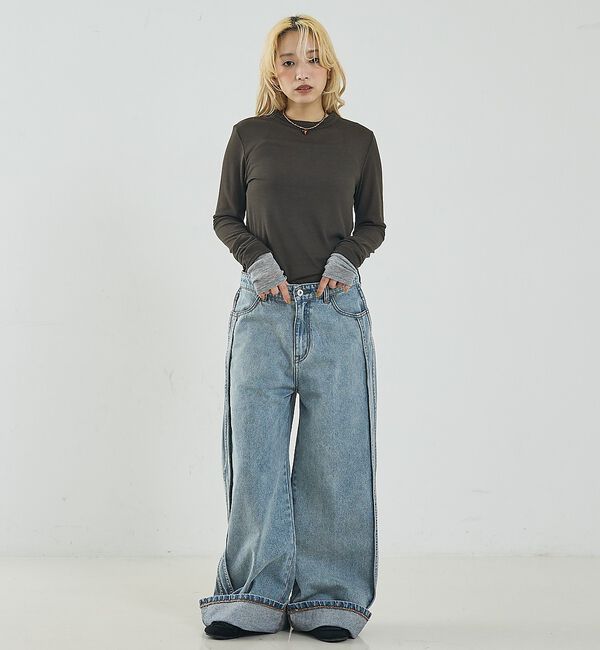 NOMINE「ダブルスリーブ シアー ロンT」|Tシャツ・カットソー|