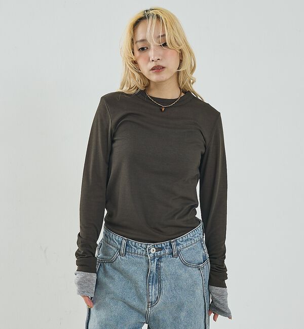 NOMINE「ダブルスリーブ シアー ロンT」|Tシャツ・カットソー|