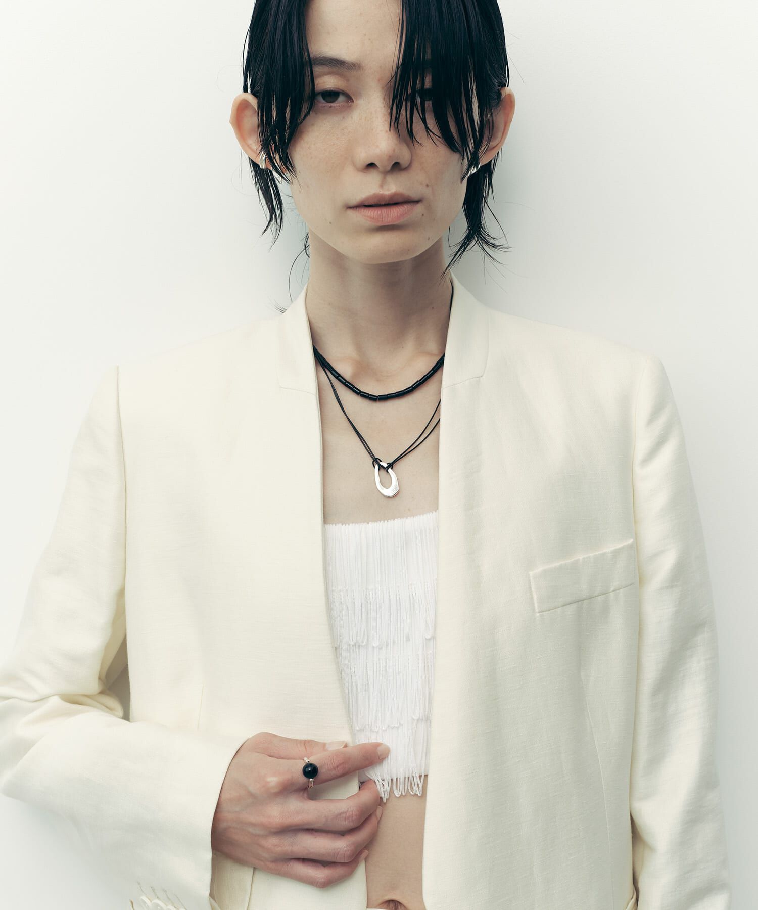 SMELLY「SMELLY so&rsquo;　oval plate cord necklace」|ネックレス|