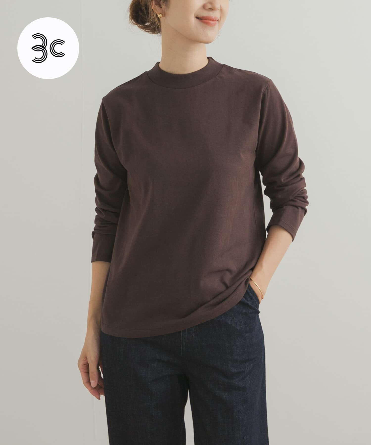 URBAN RESEARCH DOORS「Grow Organic ハイネックロングスリーブTシャツ」|Tシャツ・カットソー|ブラウン