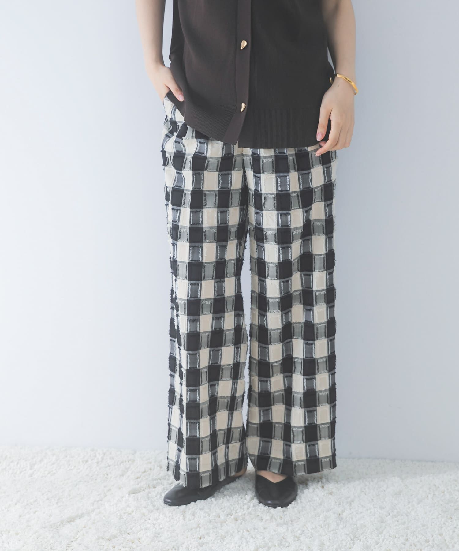 URBAN RESEARCH ROSSO「『WEB限定』チェックジャガードストレートパンツ」|その他|